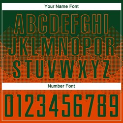 Maillot de football personnalisé orange vert sublimé Maillot de football personnalisé orange vert sublimé