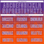 Maillot de football personnalisé orange violet-blanc par sublimation
