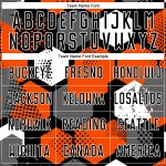 Maillot de football personnalisé orange noir et blanc par sublimation