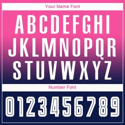 Maillot de football personnalisé à manches longues, rose, blanc et bleu marine, imprimé par sublimation